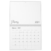 Lege kalender 2024 met tekst (Feb 2027)