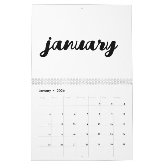 Lege kalender 2025 met Feestdagen (Jan 2026)