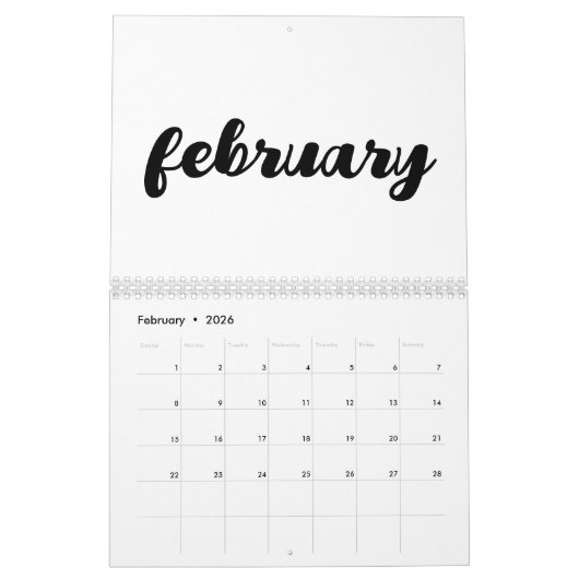 Lege kalender 2025 met Feestdagen (Feb 2026)