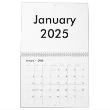 Lege kalender 2025 met maanden