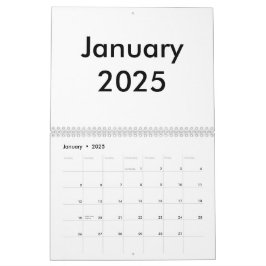 Lege kalender 2025 met maanden