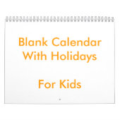 Lege kalender 2025 voor kinderen geel (Hoes)