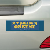 lege kop Greene Bumpersticker (Op auto)