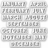 Lege koppen Maandelijkse koppen Script Bujo Planne Sticker (Voorkant)