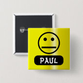 Lege lettercodering vierkante button 5,1 cm (Voorkant /achterkant)