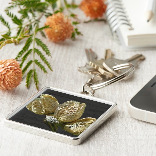 Lege Lily Seed Pods Coördinerende items Sleutelhanger (Zijkant)