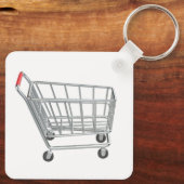Lege metalen winkelwagen sleutelhanger (Achterkant)