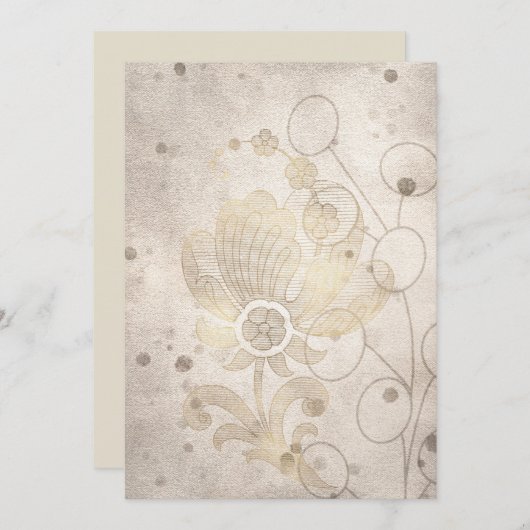 Lege, minimalistische goudFilippijnen Aankondiging (Voorkant / Achterkant)