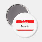 Lege naam tag sjabloon magneet (Voorkant / Achterkant)