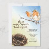 Lege Nest Waterverf Moving Aankondiging (Voorkant)