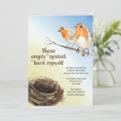 Lege Nest Waterverf Moving Aankondiging (Staand voorkant)