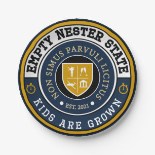 Lege nester - Kinderen zijn Borden van gegroeid pa Papieren Bordje