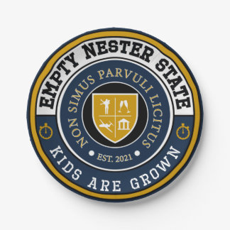 Lege nester - Kinderen zijn Borden van gegroeid pa Papieren Bordje