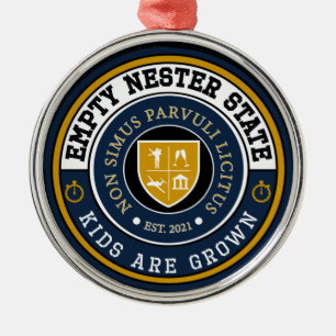 Lege Nester-staat - Kinderen worden geteeld - sier Metalen Ornament
