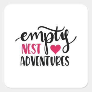 Lege nestliefde avonturen vierkante sticker
