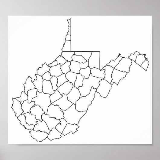 Lege overzicht West Virginia County's (Voorkant)