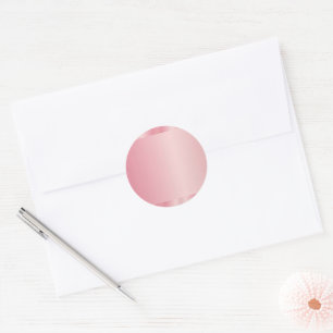 Lege Roze Gouden Voeg Uw Tekst Logo Monogram Naam Ronde Sticker