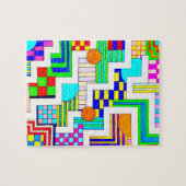 Lege ruimte met kleuren legpuzzel (Horizontaal)