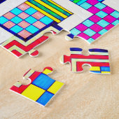 Lege ruimte met kleuren legpuzzel (Zijkant)