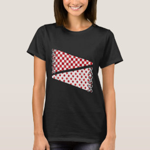 Lege School Spirit Team Kleuren Game Day Rode Voet T-shirt
