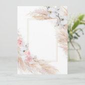 Lege sjabloon Bloemen uitnodiging/Bewaar de datum Kaart (Staand voorkant)