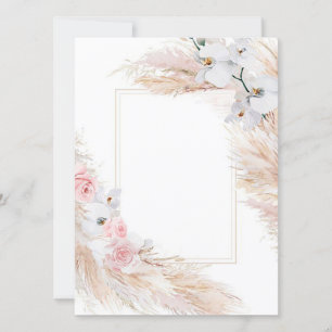 Lege sjabloon Bloemen Uitnodiging/ Save The Date Kaart