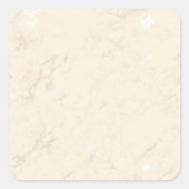 Lege Sjabloon, DIY Tekst Art Logo, Cream Marmer Vierkante Sticker (Voorkant)
