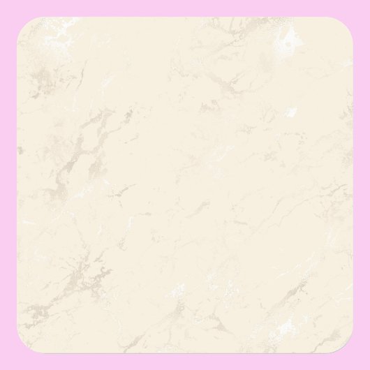 Lege Sjabloon, DIY Tekst Art Logo, Cream Marmer Vierkante Sticker