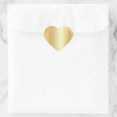 Lege Sjabloon Elegant Voeg Jouw tekst Faux Gold Hart Sticker (Tas)