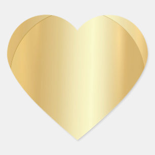 Lege Sjabloon Elegant Voeg Jouw tekst Faux Gold Hart Sticker