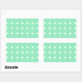 Lege Sjabloon Mint Green Custom Elegante kleur Rechthoekige Sticker (Vel)