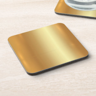 Lege Sjabloon Uw aangepaste tekst QR Code Gold Log Bier Onderzetter