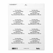 Lege sticky labels-personaliseren etiket (Full Sheet)