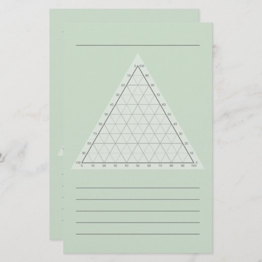 Lege Ternaire Plot - Wetenschappelijke notitie Briefpapier (Voorkant / Achterkant)