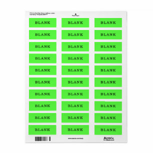 Lege thuisorganisatie: heldere groene labels