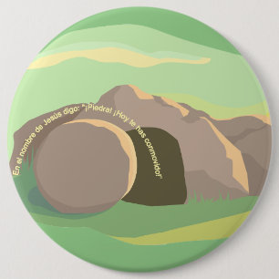 Lege Tomb, ik stone. Gij Kunst bewoog! I ESP I 6x6 Ronde Button 6,0 Cm