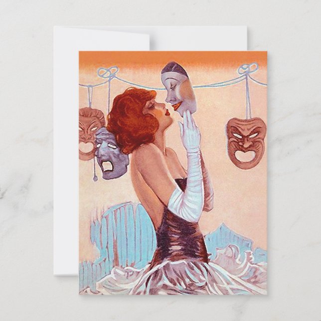 Lege uitnodiging Aankondiging theater Stage Dream (Voorkant)