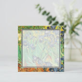 lege uitnodiging, Van Gogh Irissen Kaart (Staand voorkant)