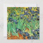 lege uitnodiging, Van Gogh Irissen Kaart (Achterkant)