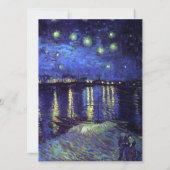 lege uitnodiging, Van Gogh sterrenhemel Kaart (Achterkant)