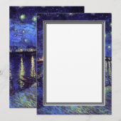 lege uitnodiging, Van Gogh sterrenhemel Kaart (Voorkant / Achterkant)