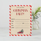 Lege uitnodiging voor kerstfeest (Staand voorkant)