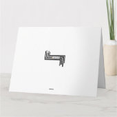 Lege Unisex Dank u Typografie Kaart (Achterkant)