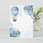 Lege Voeg Uw Eigen Olifant Heet Luchtballon Toe Kaart (Staand voorkant)