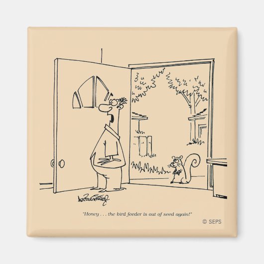 Lege vogelinvoer 2 magneet (Voorkant)