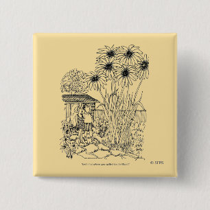 Lege vogelinvoer 2 vierkante button 5,1 cm