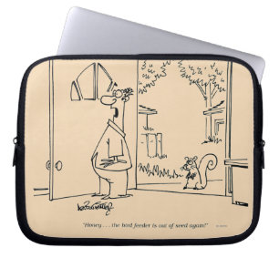 Lege vogelinvoer laptop sleeve