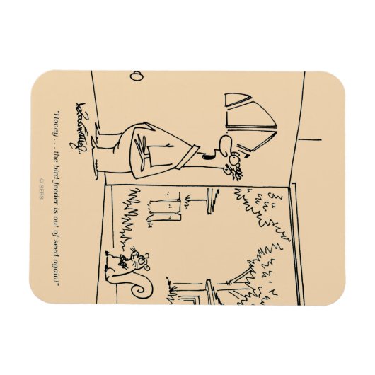 Lege vogelinvoer magneet (Horizontaal)