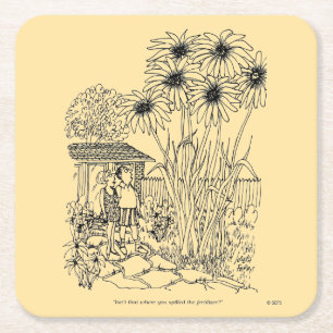 Lege vogelinvoer vierkante kartonnen onderzetter