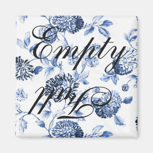 Lege, volledige blauwe  Floral Toile Dishwasmachin Magneet